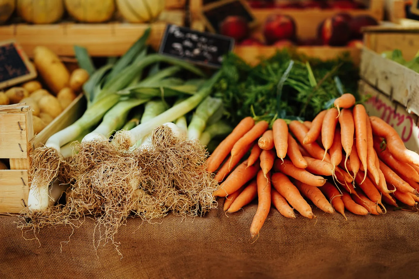 Fresh produce grown on the farm